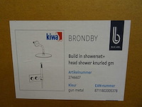 Blue label - brondby - 2746607 gun metal - douchesysteem - afbeelding 2 van  2