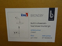 Blue label - brondby - 2746607 gun metal - douchesysteem - afbeelding 2 van  2