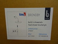 Blue label - brondby - 2746607 gun metal - douchesysteem - afbeelding 2 van  2