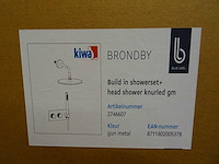 Blue label - brondby - 2746607 gun metal - douchesysteem - afbeelding 2 van  2