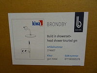 Blue label - brondby - 2746607 gun metal - douchesysteem - afbeelding 2 van  2