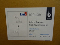 Blue label - brondby - 2746607 gun metal - douchesysteem - afbeelding 2 van  2