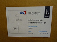 Blue label - brondby - 2746607 gun metal - douchesysteem - afbeelding 2 van  2