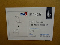 Blue label - brondby - 2746607 gun metal - douchesysteem - afbeelding 2 van  2