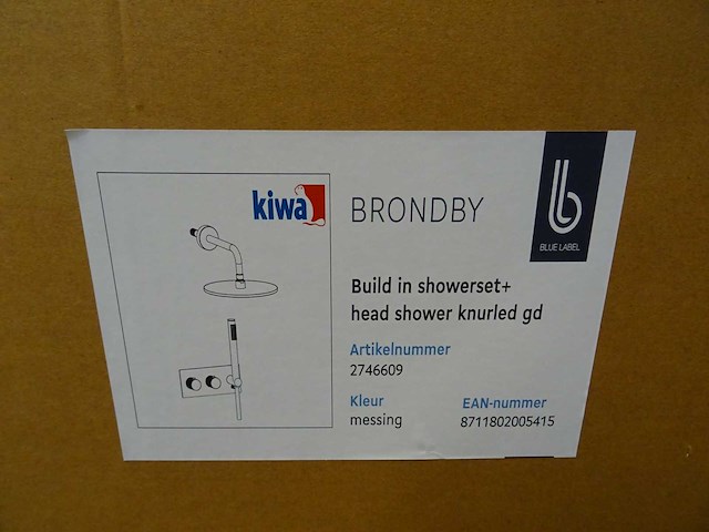 Blue label - brondby - 2746609 messing - douchesysteem - afbeelding 2 van  2