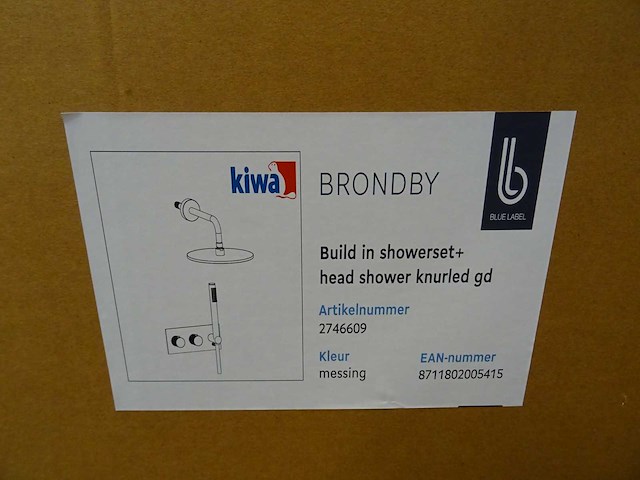 Blue label - brondby - 2746609 messing - douchesysteem - afbeelding 2 van  2