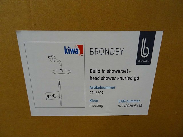 Blue label - brondby - 2746609 messing - douchesysteem - afbeelding 2 van  2