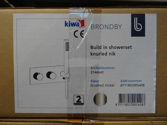 Blue label - brondby - 2746640 geborsteld nikkel - douchethermostaat - afbeelding 2 van  2