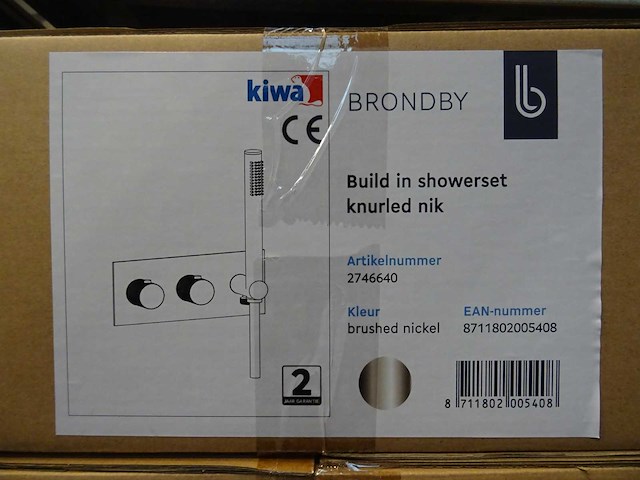 Blue label - brondby - 2746640 geborsteld nikkel - douchethermostaat - afbeelding 2 van  2