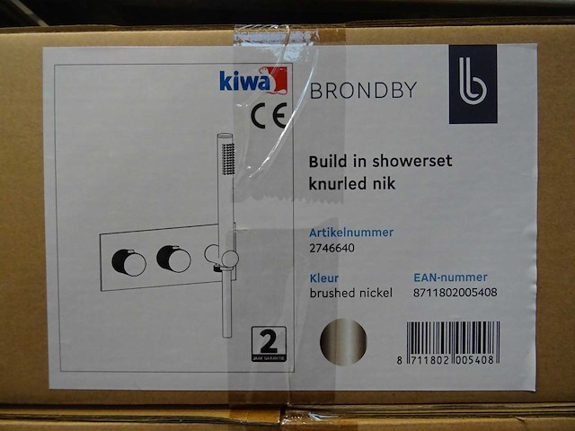 Blue label - brondby - 2746640 geborsteld nikkel - douchethermostaat - afbeelding 2 van  2