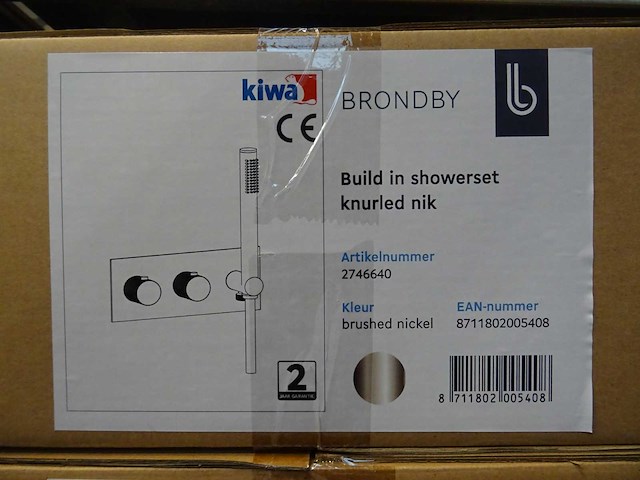 Blue label - brondby - 2746640 geborsteld nikkel - douchethermostaat - afbeelding 2 van  2