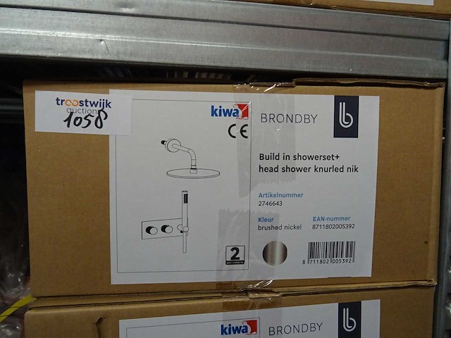 Blue label - brondby - 2746643 geborsteld nikkel - douchesysteem - afbeelding 2 van  2