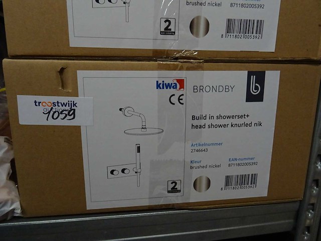 Blue label - brondby - 2746643 geborsteld nikkel - douchesysteem - afbeelding 2 van  2