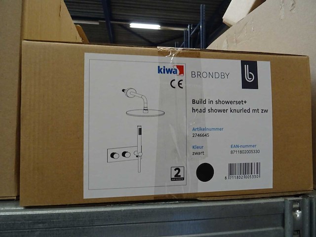 Blue label - brondby - 2746645 zwart - douchesysteem - afbeelding 2 van  2