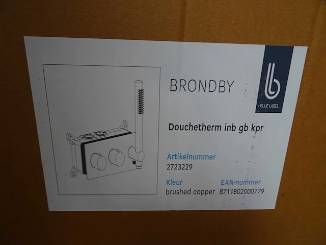 Blue label - brondby - douchethermostaat - afbeelding 1 van  1