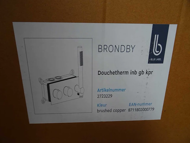 Blue label - brondby - douchethermostaat - afbeelding 1 van  1