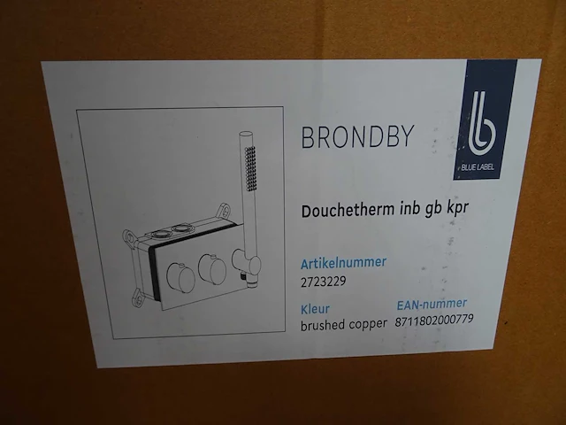 Blue label - brondby - douchethermostaat - afbeelding 1 van  1