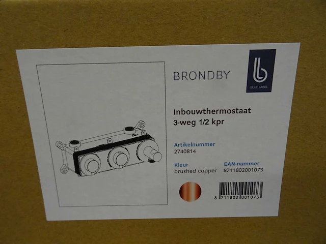 Blue label - brondby - inbouwthermostaatkraan - afbeelding 1 van  1