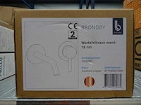 Blue label - brondby - wastafelkraan wand 18cm