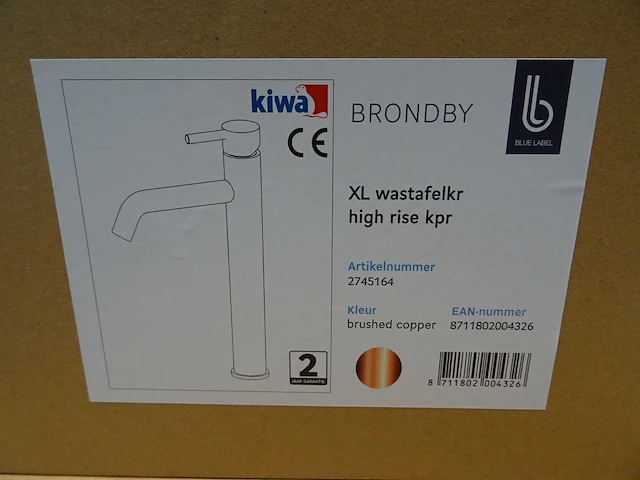Blue label - brondby - wastafelkraan - afbeelding 2 van  2