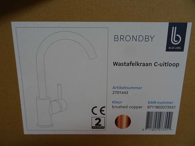 Blue label - brondby - wastafelkraan - afbeelding 2 van  2