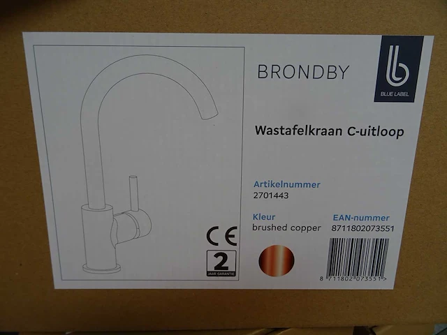 Blue label - brondby - wastafelkraan - afbeelding 2 van  2