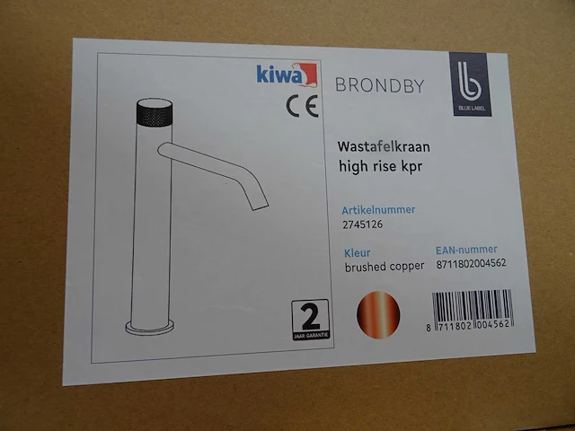 Blue label - brondby - wastafelkraan - afbeelding 2 van  2