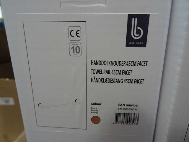 Blue label - handdoekhouder 45cm (12x) - afbeelding 1 van  1