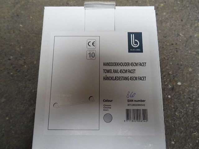 Blue label - handdoekhouder 45cm (18x) - afbeelding 1 van  1