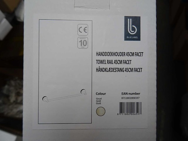 Blue label - handdoekhouder 45cm (19x) - afbeelding 1 van  1