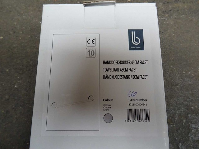 Blue label - handdoekhouder 45cm (20x) - afbeelding 1 van  1