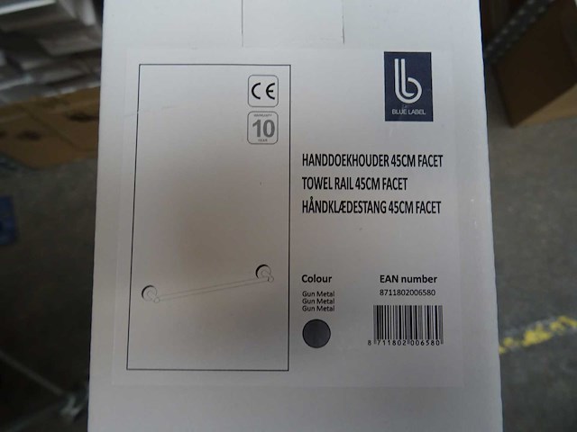 Blue label - handdoekhouder 45cm (2x) - afbeelding 1 van  1