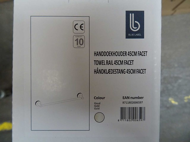 Blue label - handdoekhouder 45cm (2x) - afbeelding 1 van  1