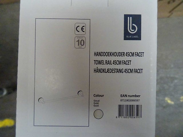 Blue label - handdoekhouder 45cm (4x) - afbeelding 1 van  1