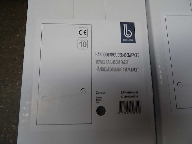 Blue label - handdoekhouder 45cm (6x) - afbeelding 1 van  1