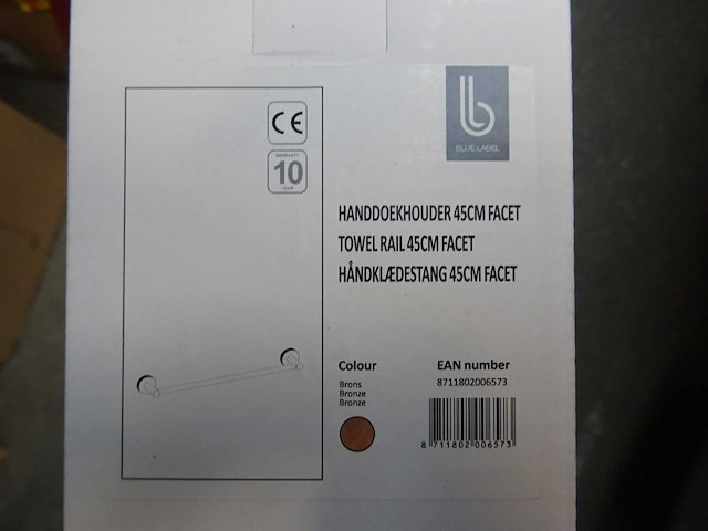 Blue label - handdoekhouder 45cm - afbeelding 1 van  1