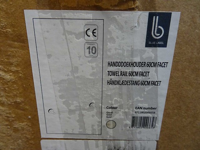 Blue label - handdoekhouder 60cm (25x) - afbeelding 1 van  1