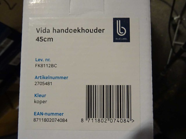 Blue label - vida - 2705481 - handdoekhouder 45cm (2x) - afbeelding 2 van  2