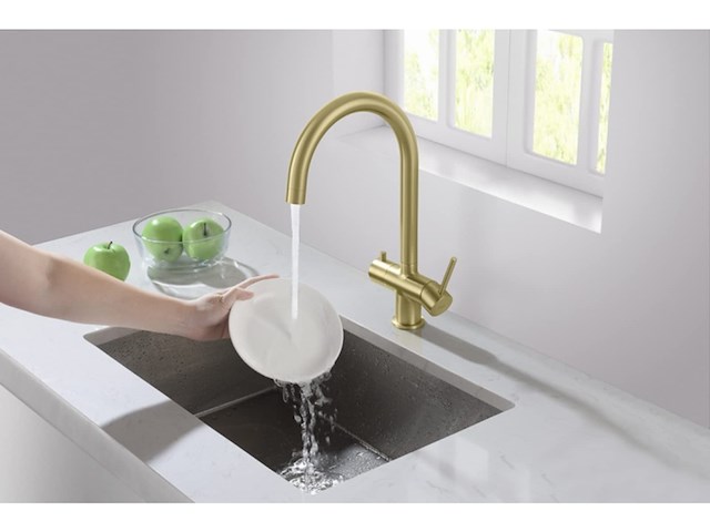 Blue water eden keukenkraan met gefilterde wateraansluiting messing - afbeelding 2 van  4