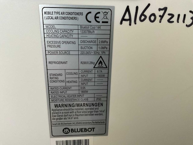 Bluebot cool 14k mobiele airco - afbeelding 3 van  3
