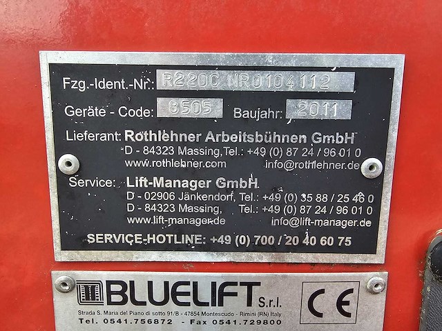 Bluelift - c22/11 - 22m werkhoogte - 10.8m horizontaal - knikarm/telescoop spinhoogwerker - afbeelding 10 van  24