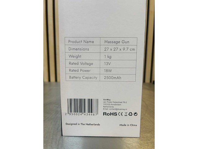 Bluemay - premium massage gun in koffer met opzetstukken (4x) - afbeelding 10 van  13