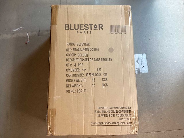 Bluestar - brazilia - reiskoffer 3 stuks - afbeelding 2 van  3