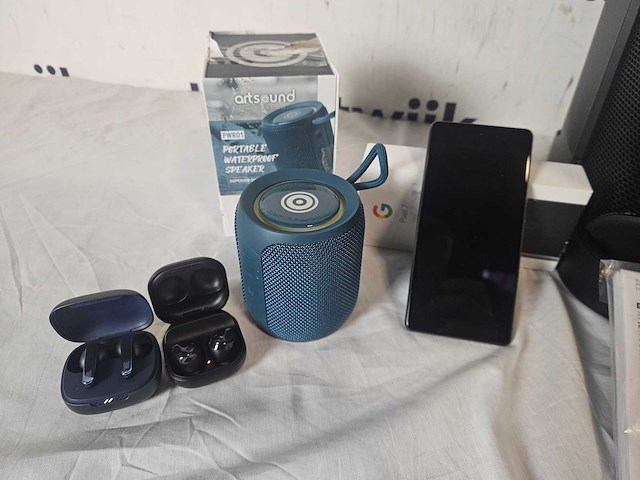 Bluetooth speaker sony srs-xp500 portable + google pixel 7 128gb zwart+ artsound pwr01 blauw+ jbl live 2 pro blauw+ galaxy buds pro sm-r191 - afbeelding 2 van  4