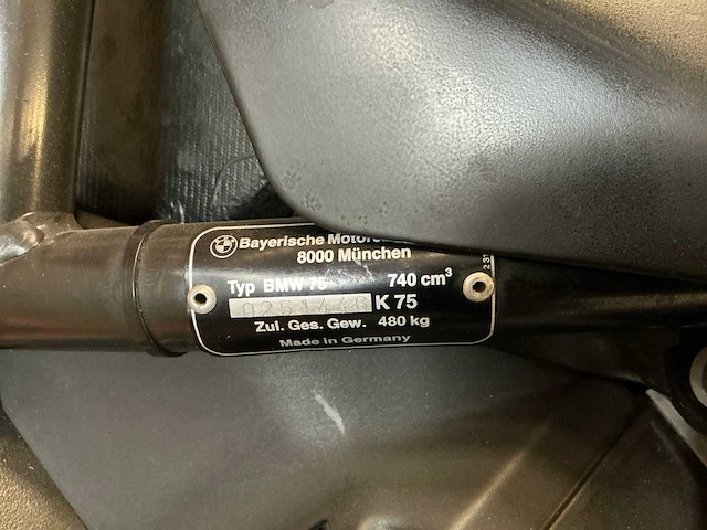 Bmw k75 racer super sport motorfiets - afbeelding 6 van  7