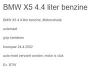 Bmw x5 4.4 - x reihe - m62b44 210kw 4398cc b - v-106-lt - afbeelding 19 van  20