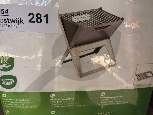 Bo-camp fire basket houtskool bbq - afbeelding 1 van  2