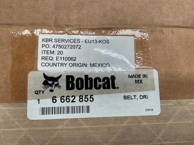 Bobcat 662855 drive belt (2x) - afbeelding 2 van  3