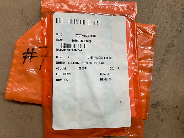 Bobcat 662855 drive belt (2x) - afbeelding 3 van  3