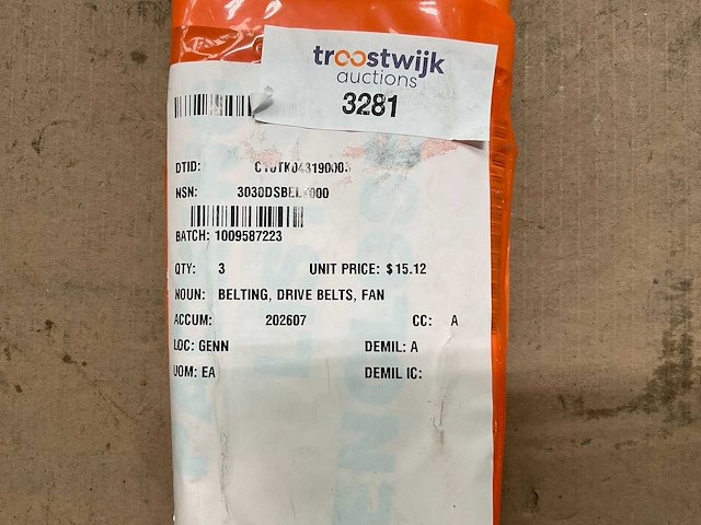 Bobcat 6725905 drive belt (3x) - afbeelding 3 van  3